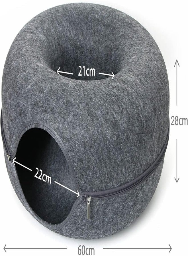 Abhsant Cute Pet Fleece Bed Puppy Dog Cat Sleeping Igloo House Non-Slip Warm Washable,Tent Bed for Winter Rabbit and Dogs Triangle Nest Cozy Bed || Large Size || (AB-01, 24 X 12 in) - Image 2
